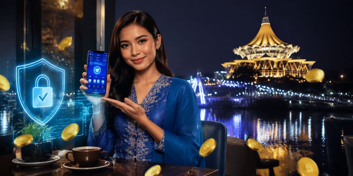 Pemain dari Kuching membuat deposit untuk permainan slot dalam talian